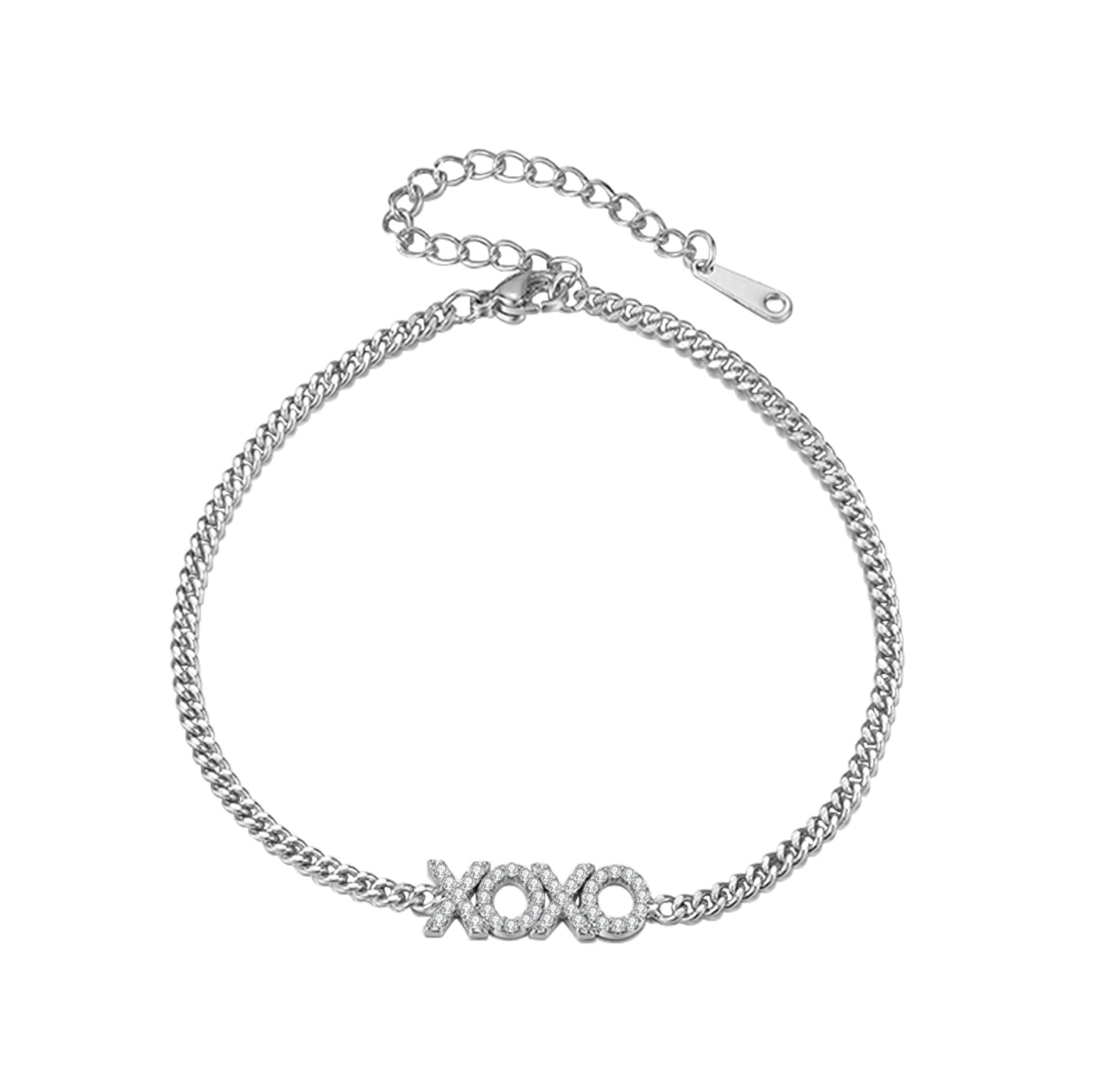 Bracelet avec nom délicat et lettre en diamant