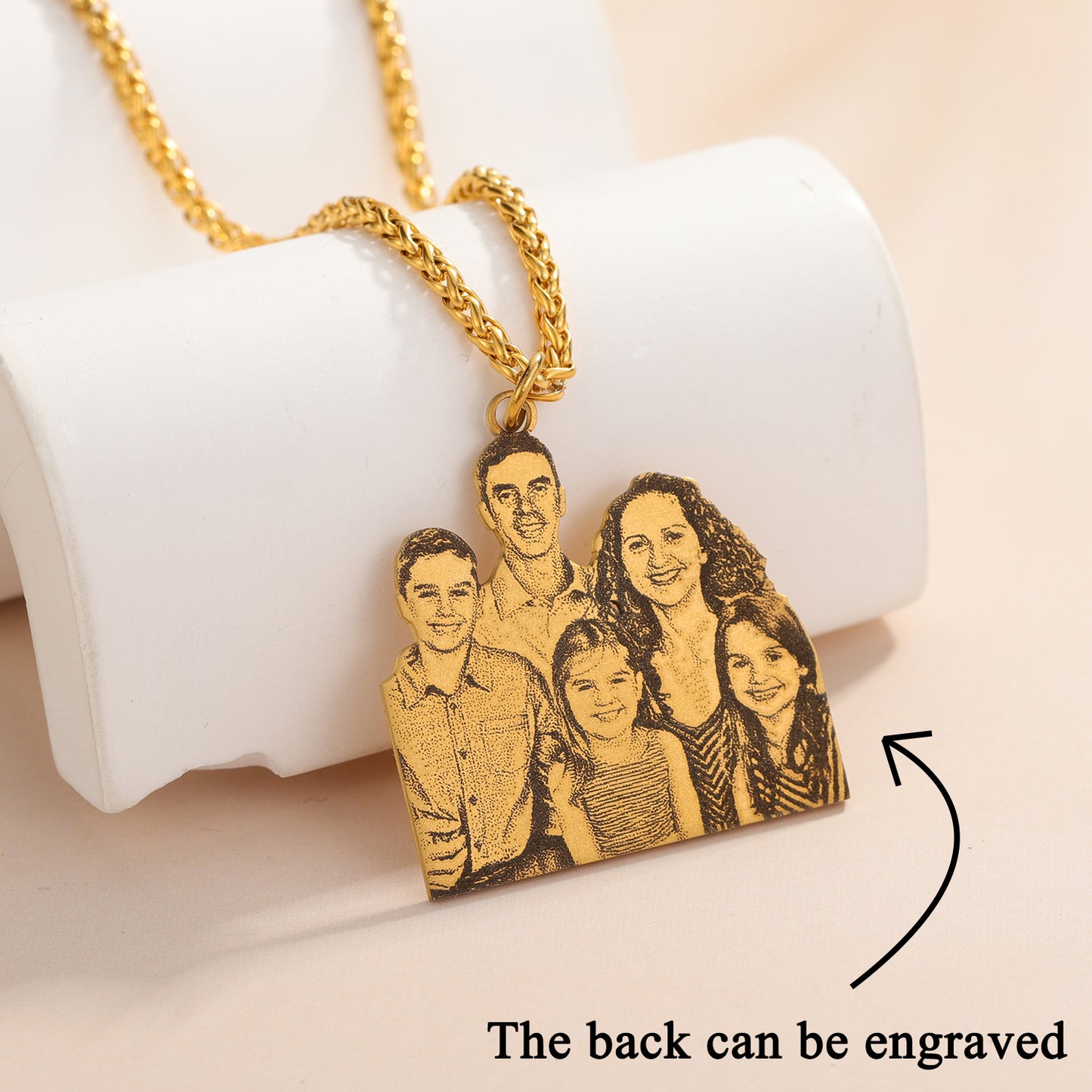 Engrave Family Picture Necklace