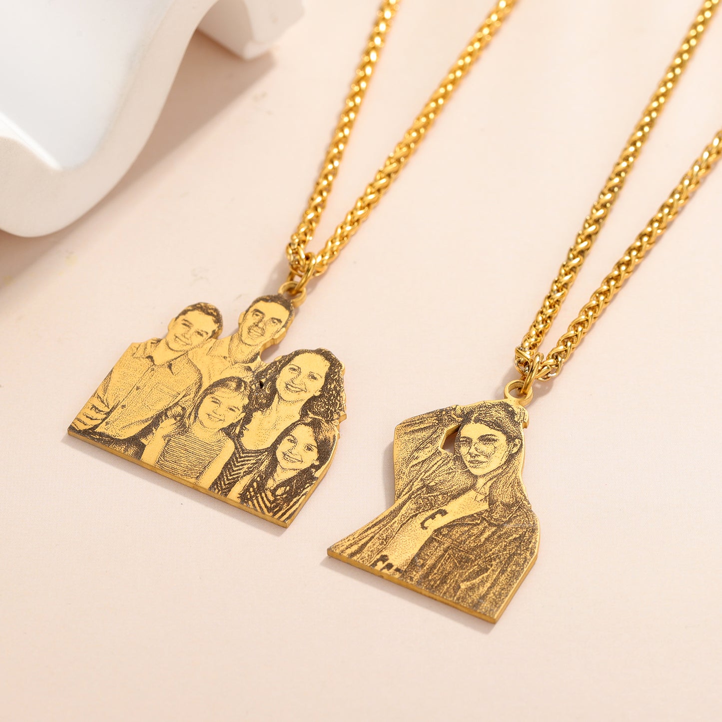 Engrave Family Picture Necklace