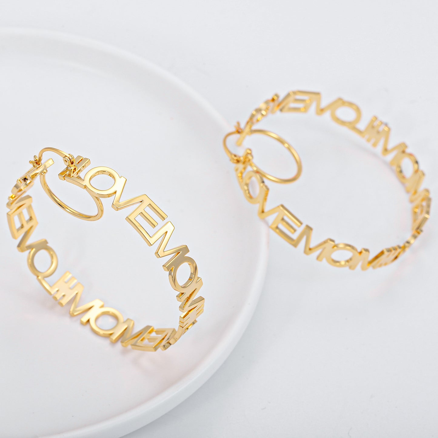 Custom Hoop Earrings With Name