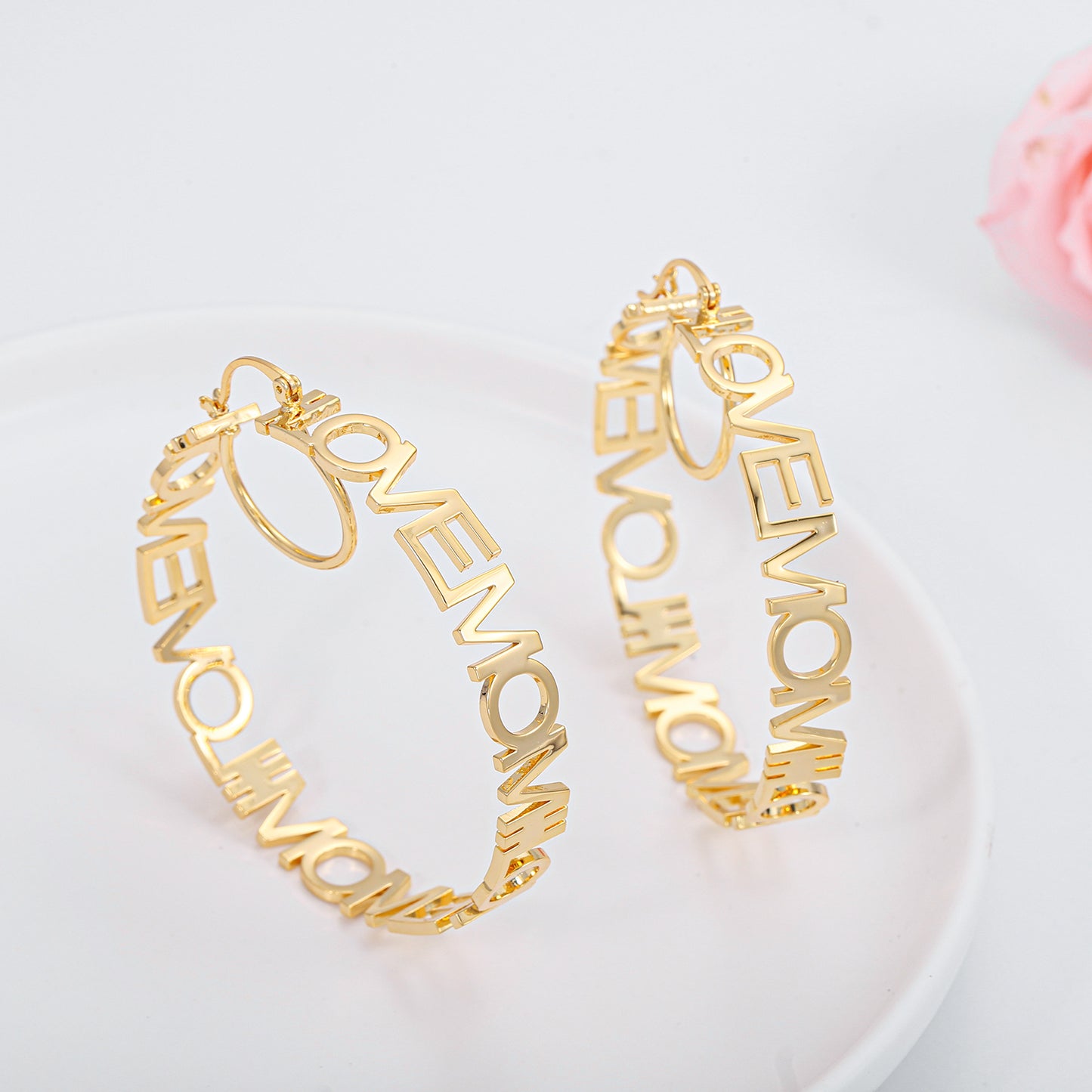 Custom Hoop Earrings With Name