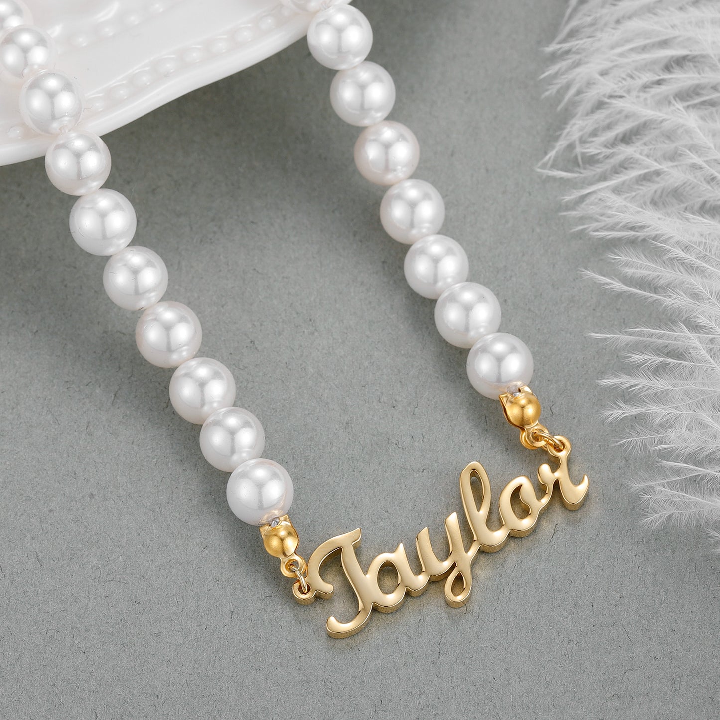 Pearl Custom Name Necklace