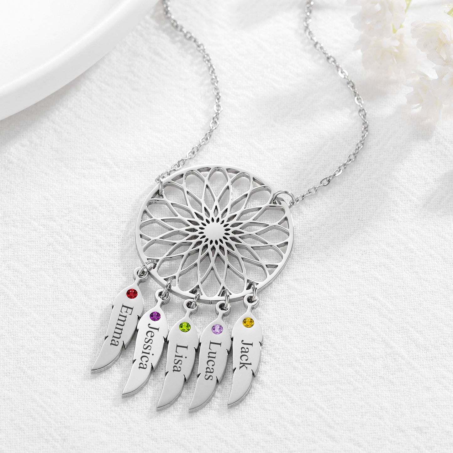 Dream Catcher Name Necklace