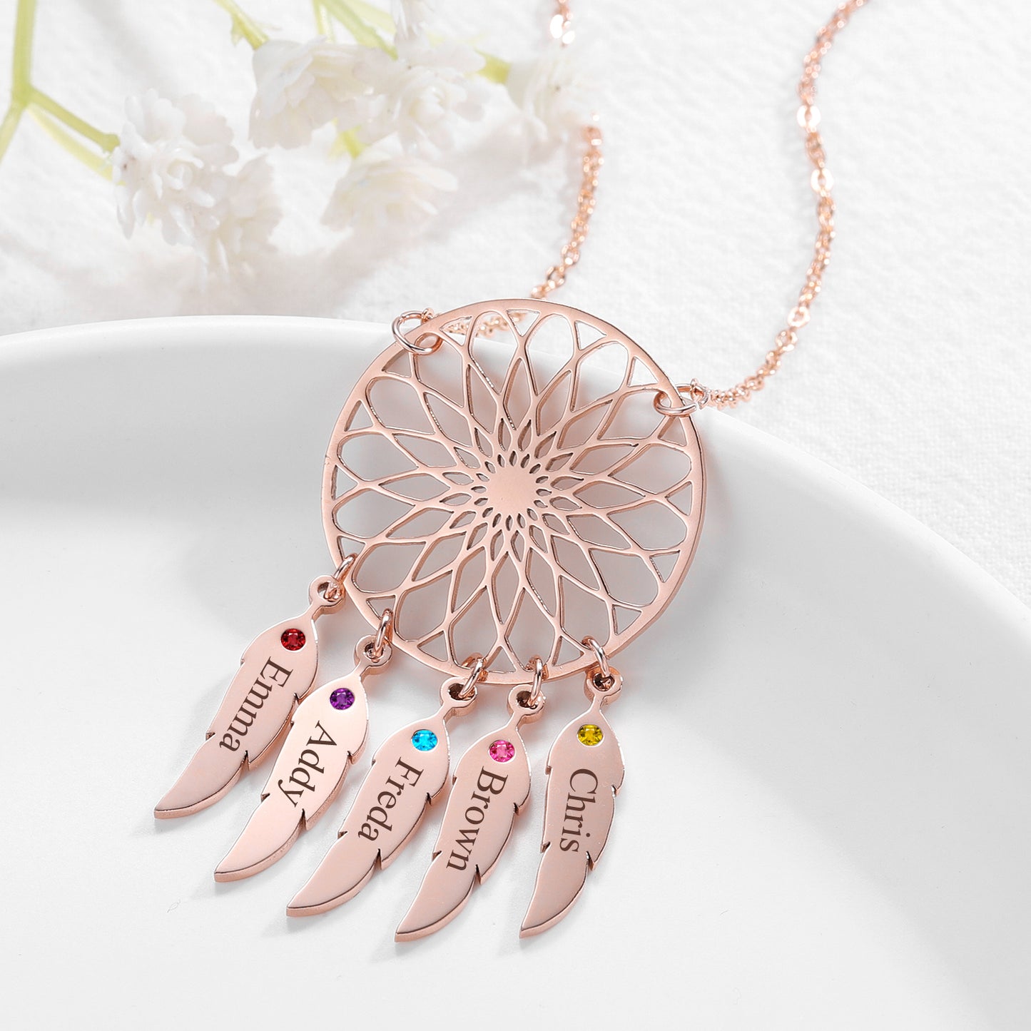 Dream Catcher Name Necklace