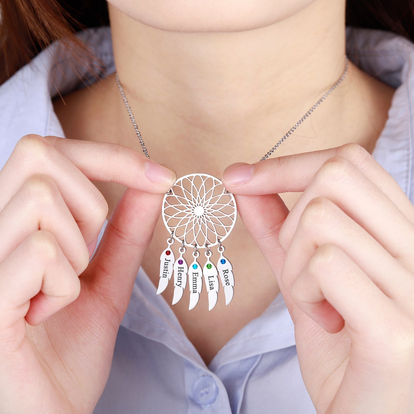 Dream Catcher Name Necklace