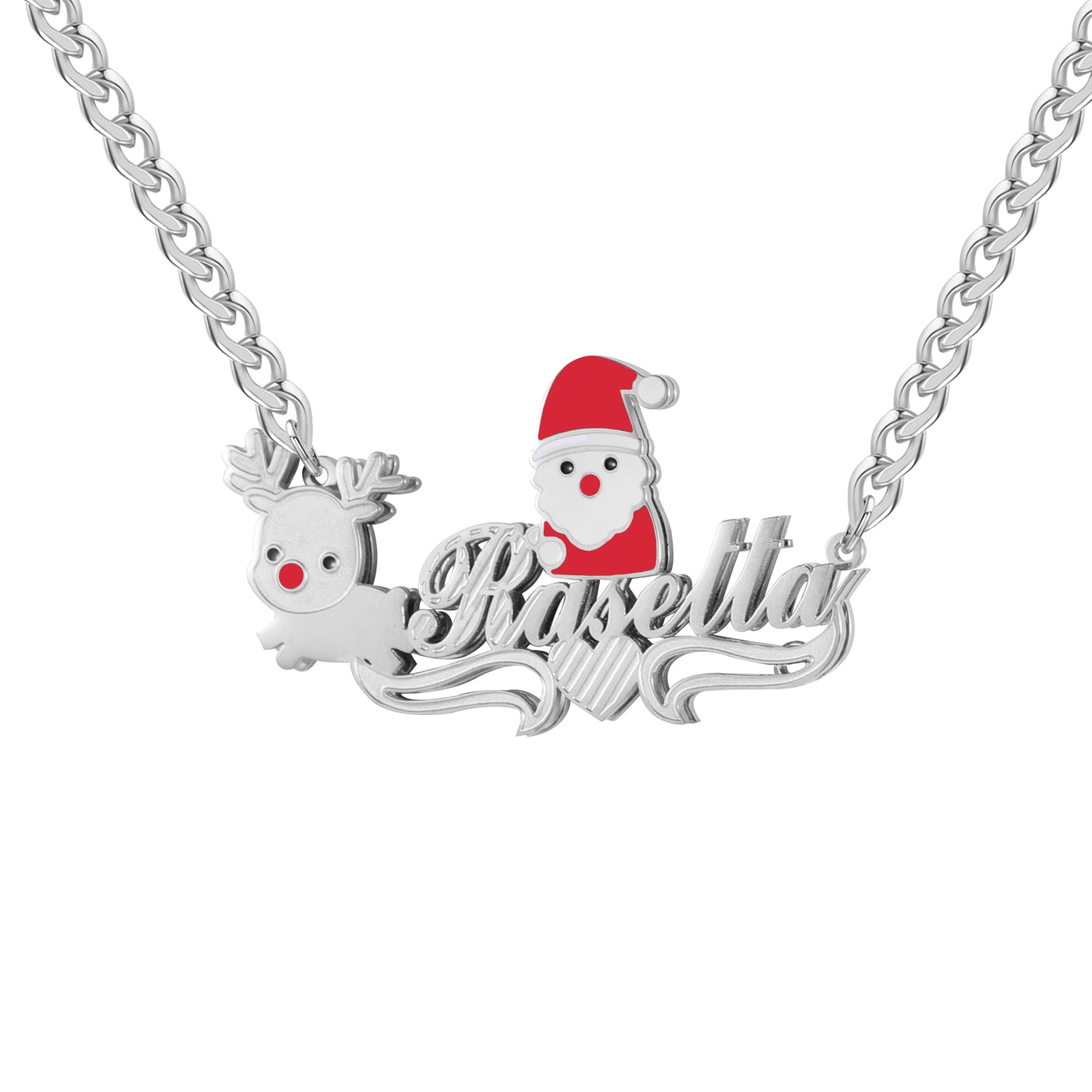 Christmas Two Tone Name Necklace