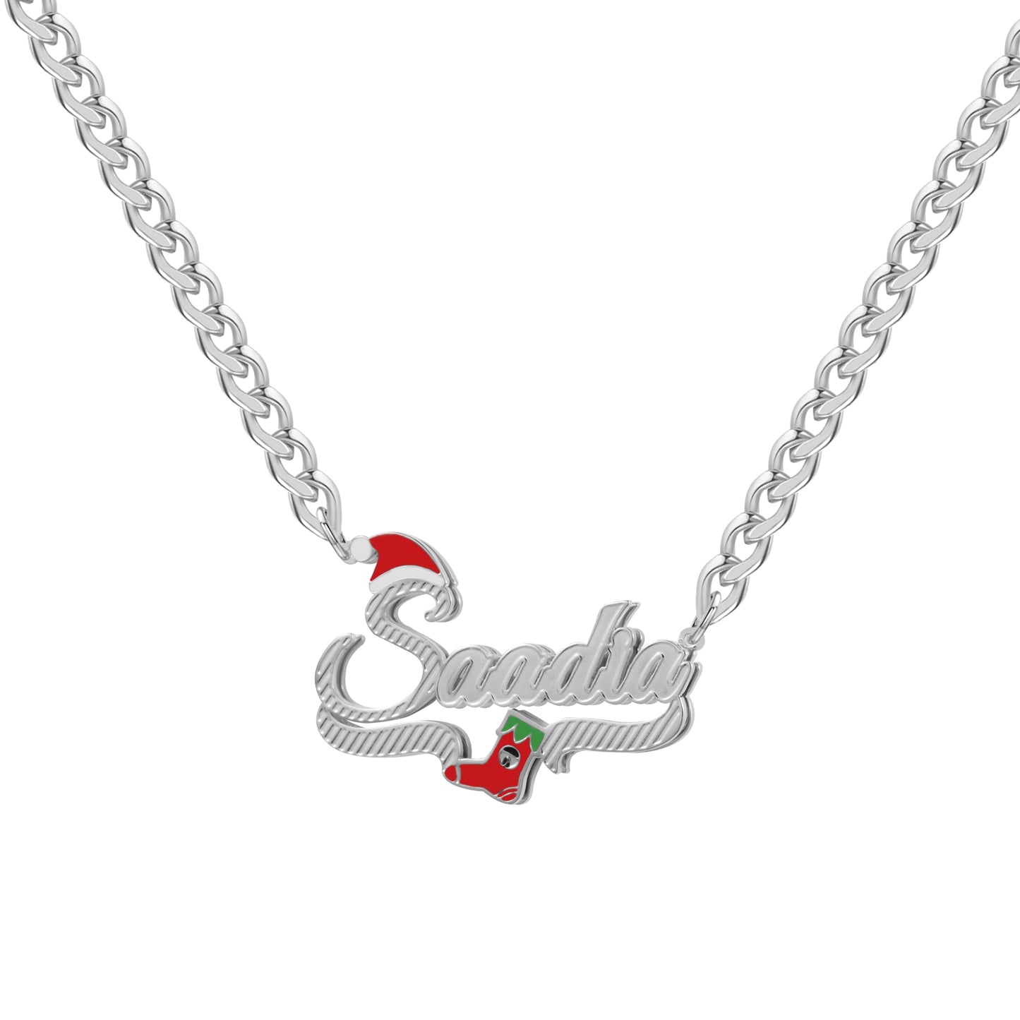 Christmas Hat Name Necklace